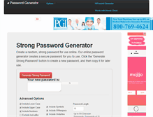 Tablet Screenshot of passwordgenerators.net